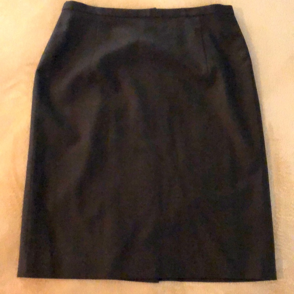 Luciano Barbera brown, light wool skirt.